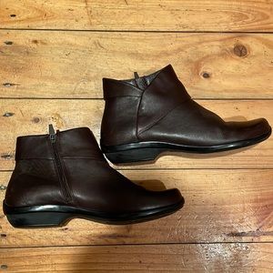 Dansko brown leather booties